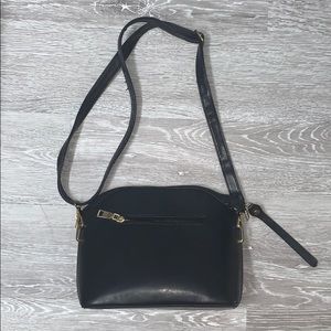 Leather like black matte small purse